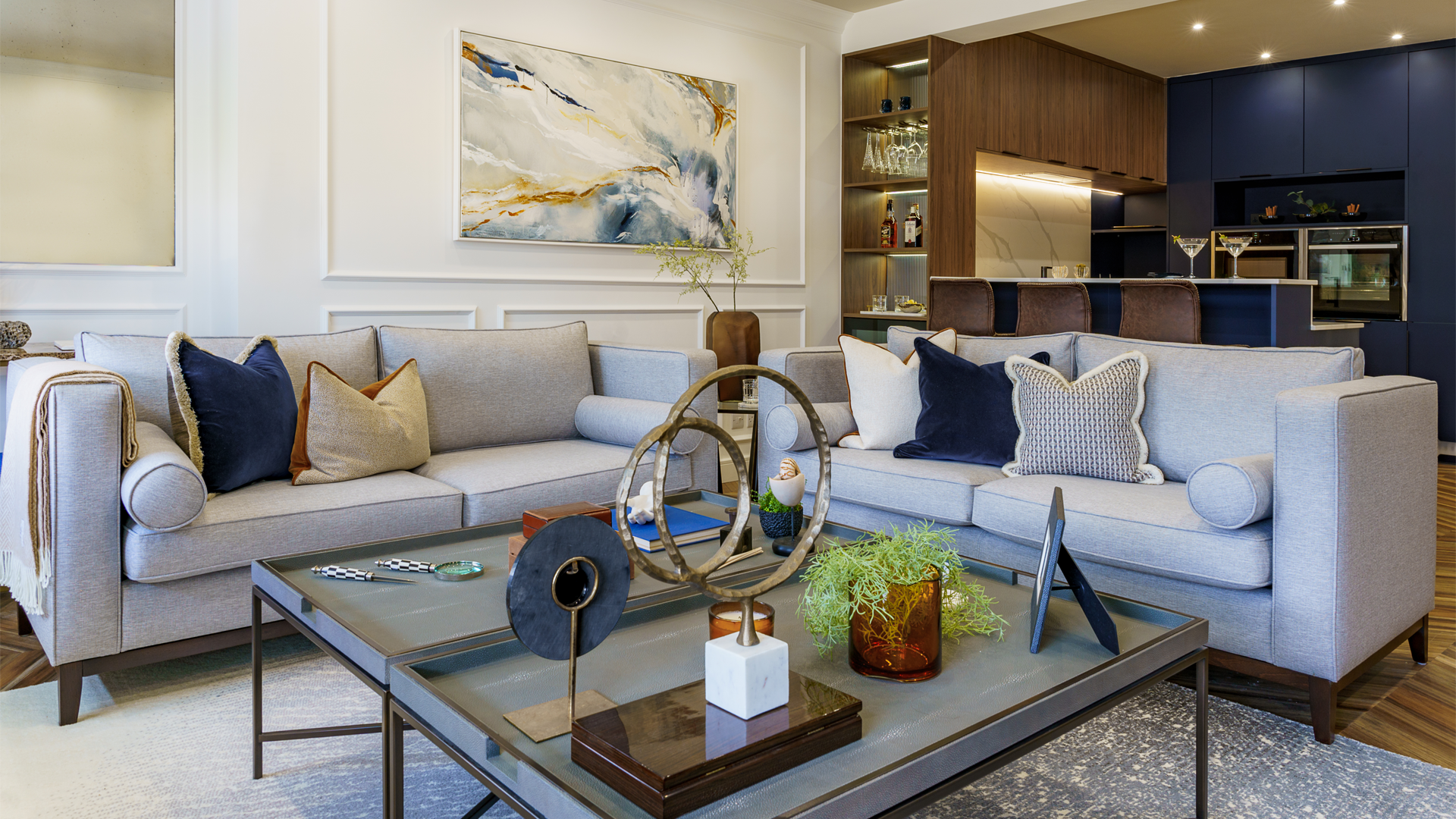 cardiff bay duplex apartment living room