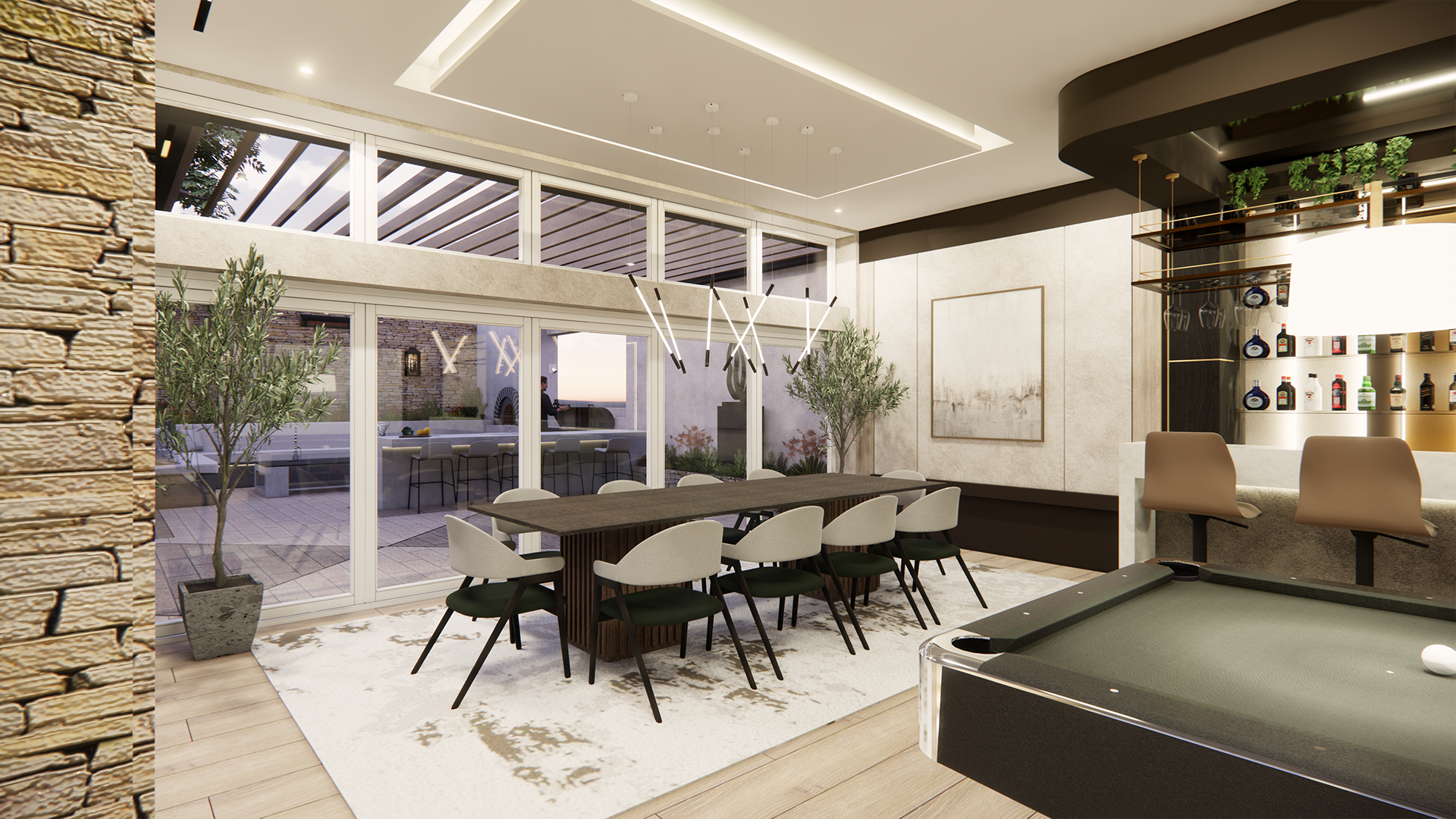 cardiff luxury home extension dining area