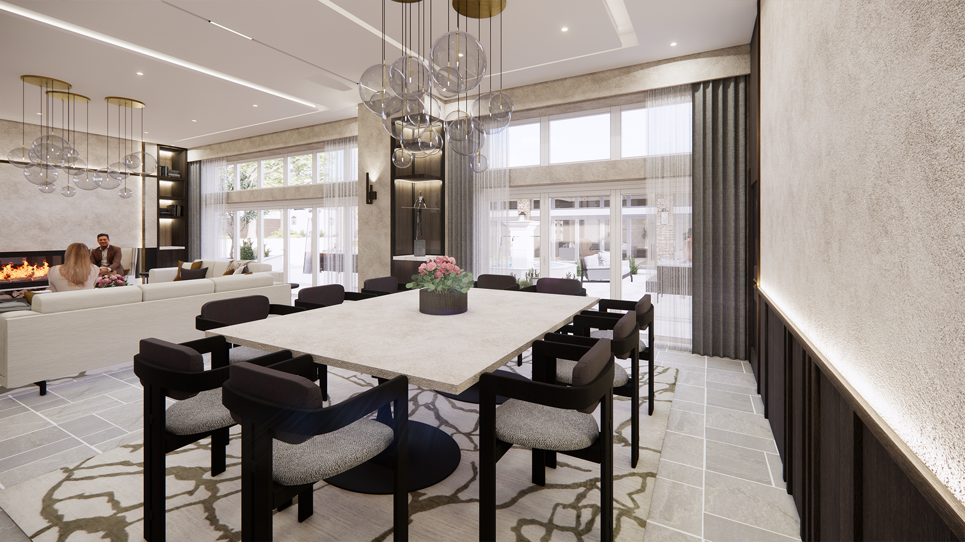 cardiff luxury home formal dining room