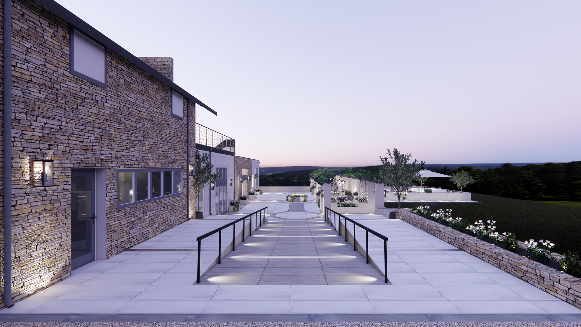 cardiff luxury home front garden ramp