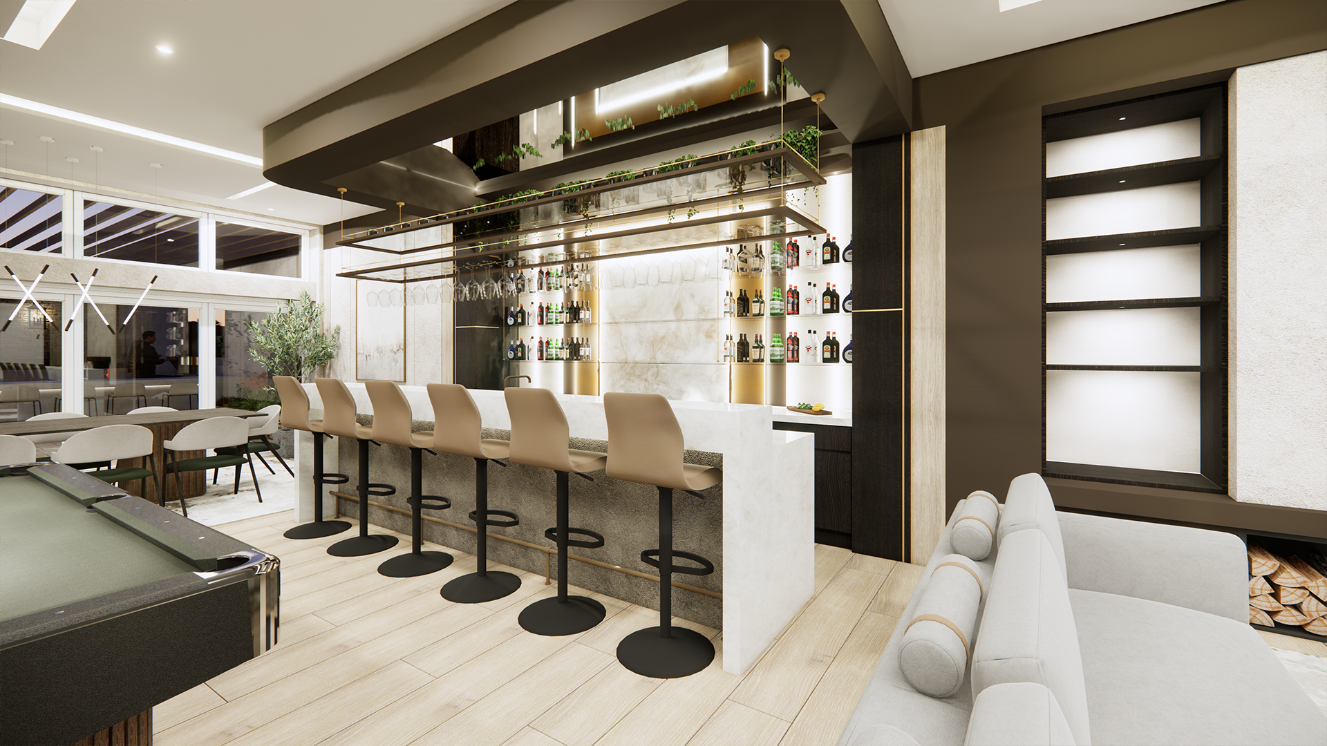 cardiff luxury home games room bar