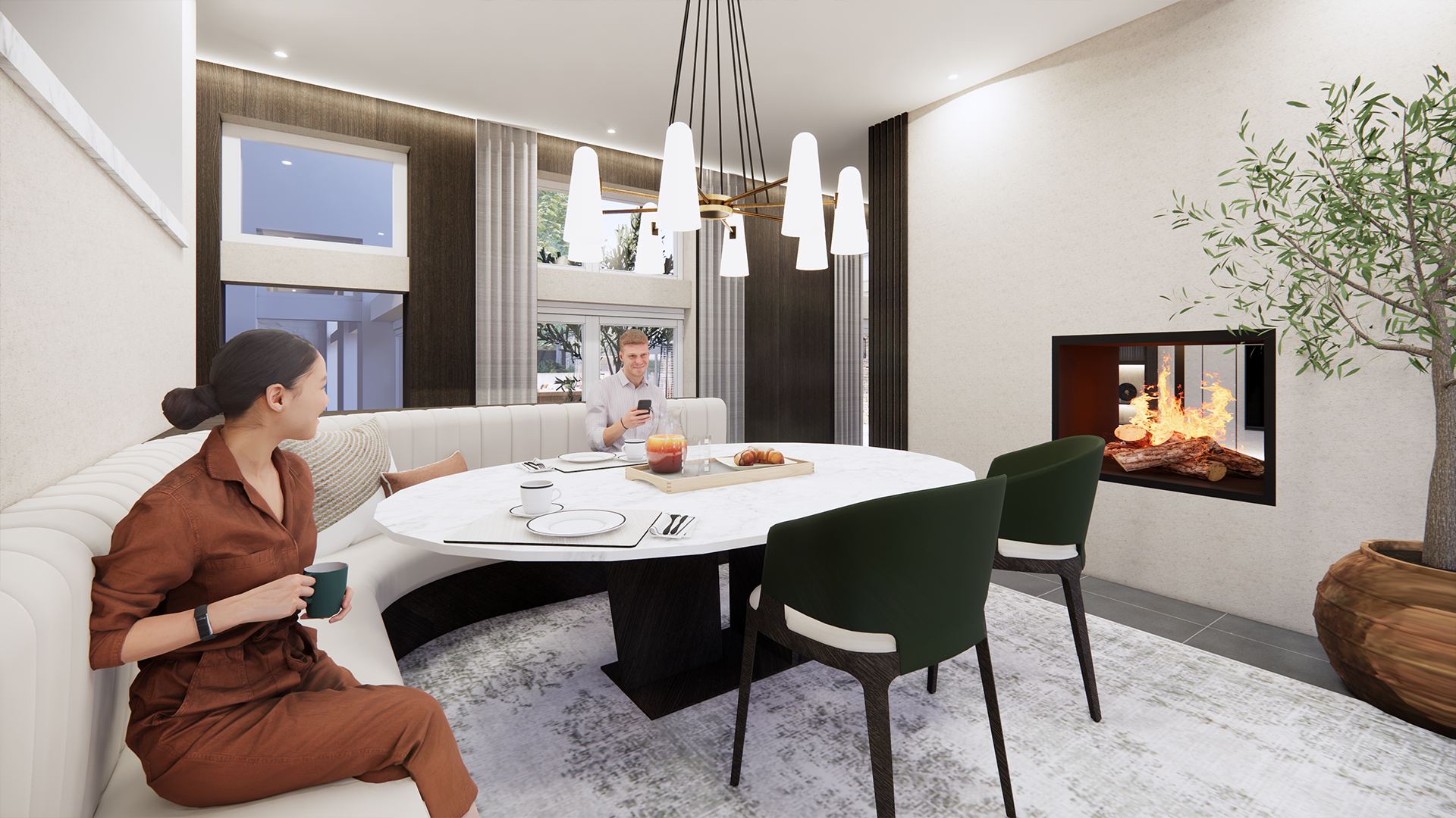 cardiff luxury home informal dining