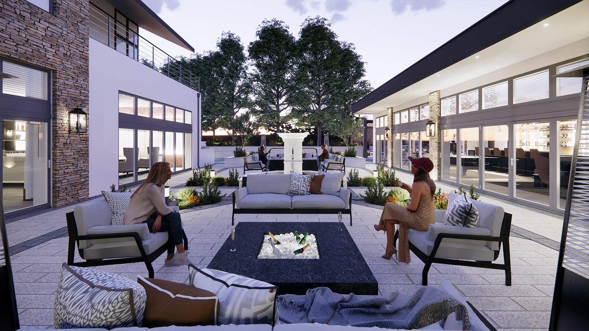 cardiff luxury home patio sitting area