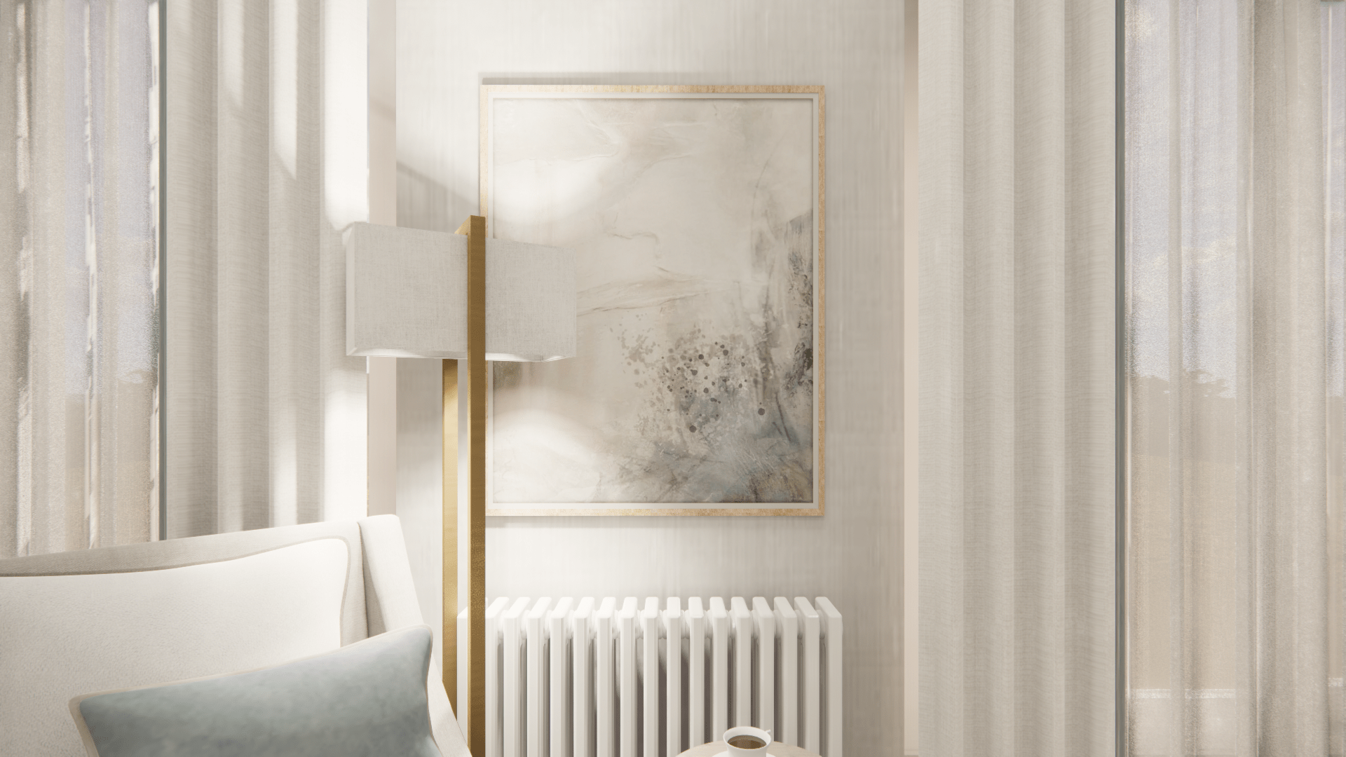 penarth master suite bedroom artwork